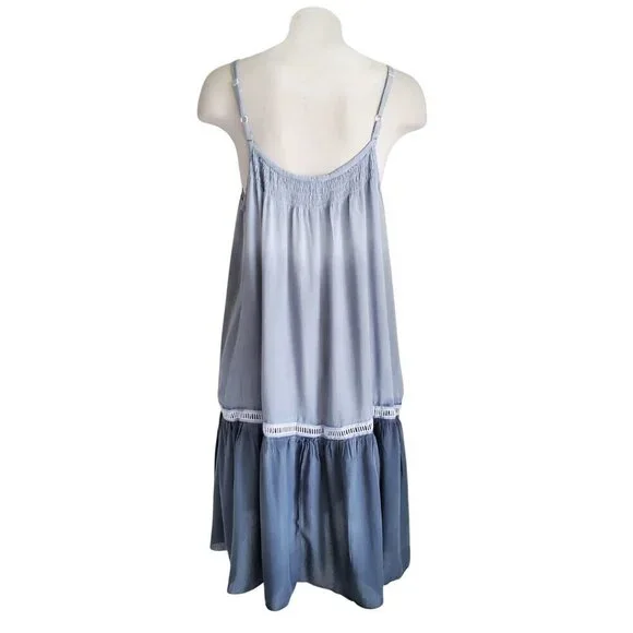 Island Planet Ombre Grey Soft Loose Fitting Dress Spaghetti Straps Size S/M - Picture 5 of 13